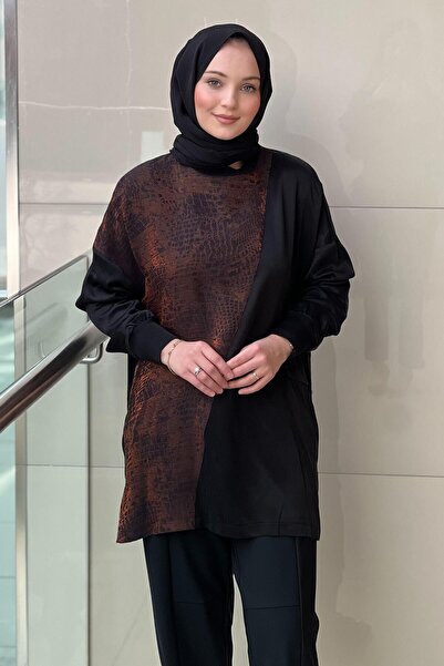 Nuss Jacquard Patterned Asymmetrical Cupra Tunic