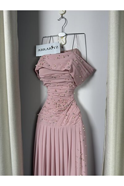 ABRARYZ Whisper pink chiffon dress