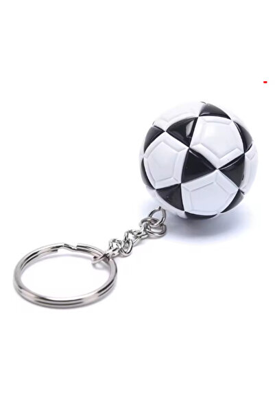 KDOT سلسلة مفاتيح وحلية حقيبة على شكل كرة قدم برازيلية باللون الأسود
