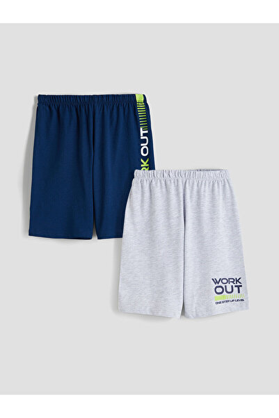 LC Waikiki Elastic Waist Printed Boys Shorts Pack of 2