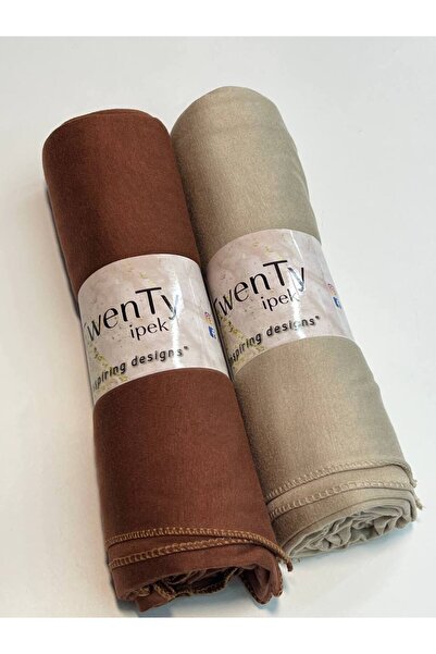 LA SEFA 2-Piece Combed Cotton Plain Shawl