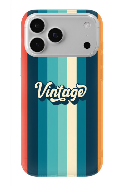 FLAMENKO iPhone 18 Pro Compatible Vintage Patterned Transparent Phone Case