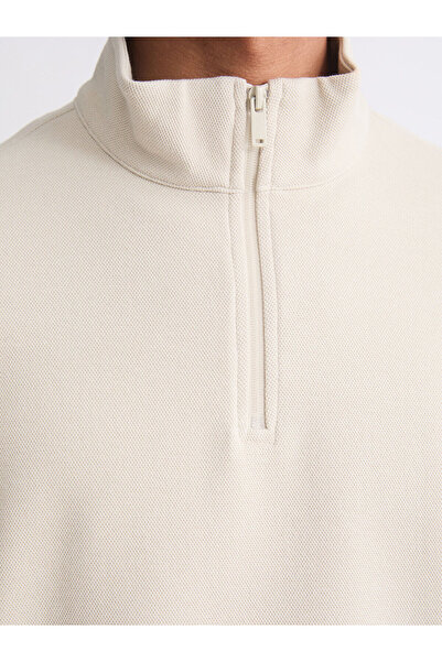 LC Waikiki Fermuarlı Dik Yaka Erkek Kalın Sweatshirt