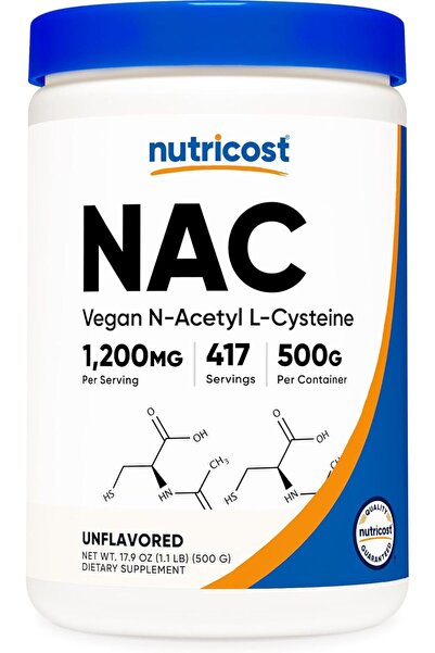 Nutricost N-Acetyl L-Cysteine NA.C Antioxidants Powder 500 Gram 417 Servis