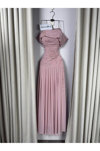 ABRARYZ Whisper pink chiffon dress