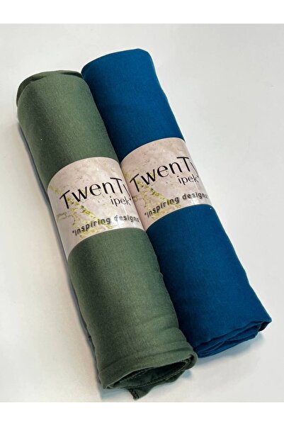 LA SEFA 2-Piece Combed Cotton Plain Shawl