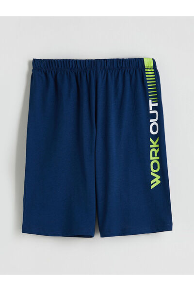 LC Waikiki Elastic Waist Printed Boys Shorts Pack of 2