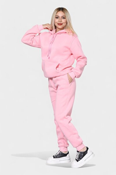 RO KİDS Unisex Tracksuit Set – Hooded Comfortable and Stylish Cotton Hoodie Set 3 Thread