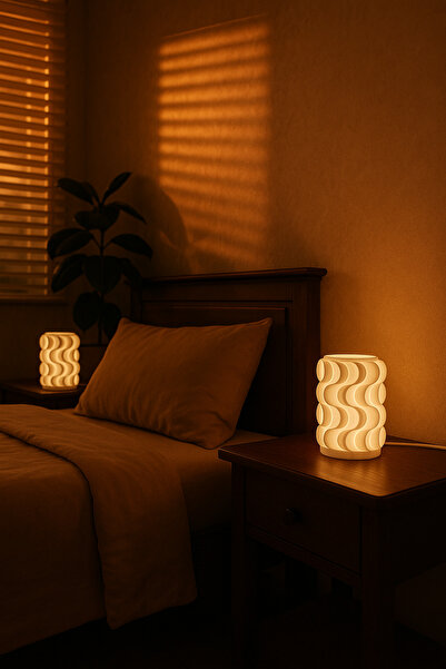 loftico Yarım Daire Abajur, LED Lambader, On Off Tuşlu, LED DAHİL, Tek ya da 2’li