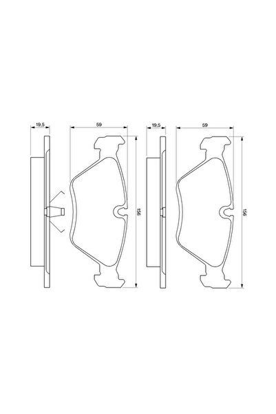 Bosch Комплект спирачни накладки дискови спирачки Volvo 850/C70 1/S70