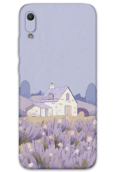 Gramaphone Huawei Y6 2019 Uyumlu Çiçek Desenli Telefon Kılıfı + Ekran Koruyuc...