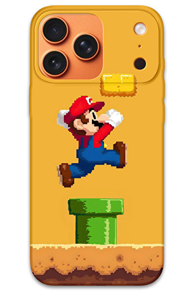 Gramaphone iPhone 17 Pro Max Uyumlu Mario Desenli Telefon Kılıfı + Ekran Koruyucu - 5941