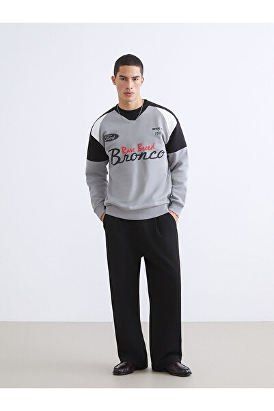 LC Waikiki V-Neck Ford Printed Men's Sweatshirt