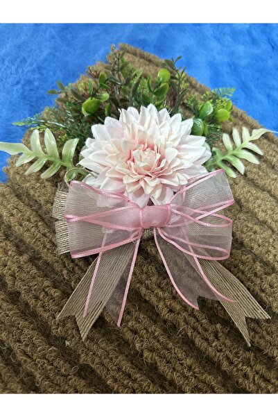 Marrone Pembe Yıldız Çiçekli Oval Kahverengi Kaymaz Kapı Önü Paspası