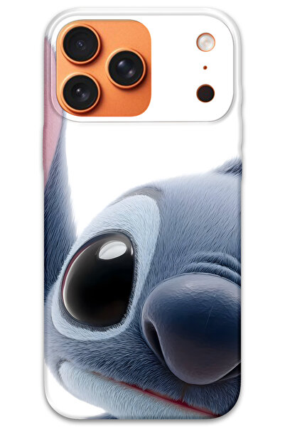Gramaphone iPhone 17 Pro Max Uyumlu Stitch Desenli Telefon Kılıfı + Ekran Koruyucu - 5946