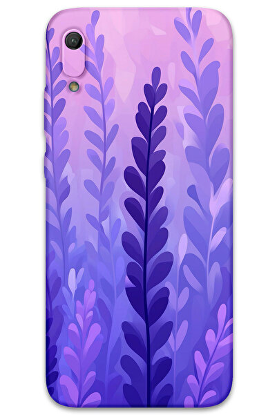 Gramaphone Huawei Y6 2019 Uyumlu Çiçek Desenli Telefon Kılıfı + Ekran Koruyuc...