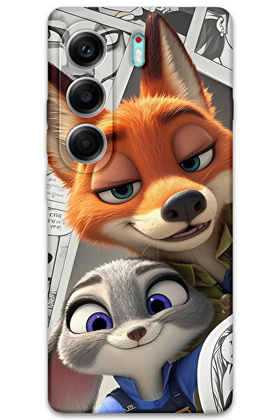 Gramaphone Tecno Camon 40 4G Uyumlu Zootopia Desenli Telefon Kılıfı + Ekran K...