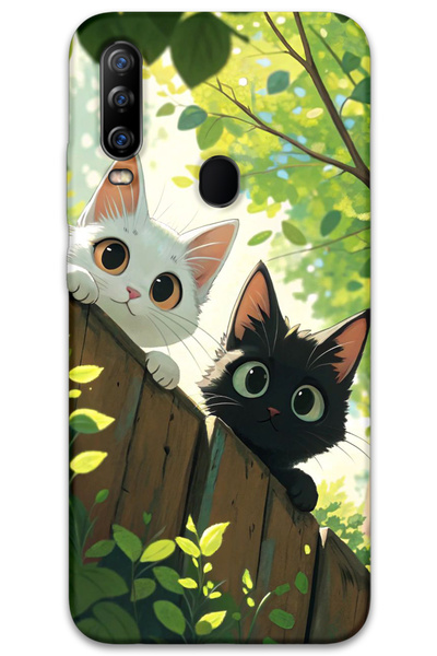 Gramaphone Gm 20 Pro Compatible Cat Pattern Phone Case + Screen Protector - 5785