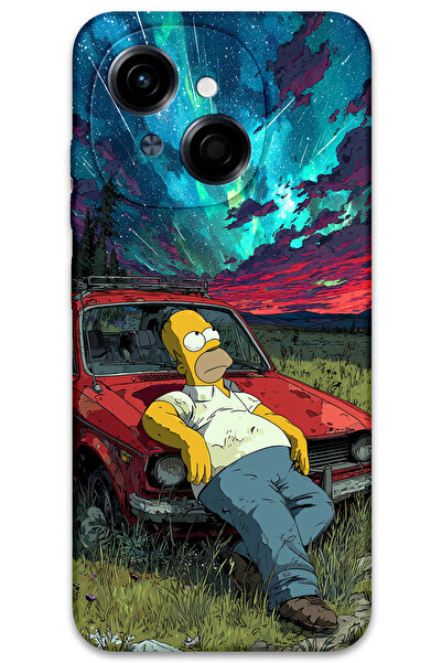 Gramaphone Tecno Spark Go 1 2025 Uyumlu Simpson Desenli Telefon Kılıfı + Ekra...