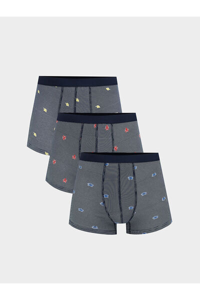 LC Waikiki Vizyon New Season Standard Mold με τύπωμα Ανδρικά μποξεράκια 3-συσκευασία