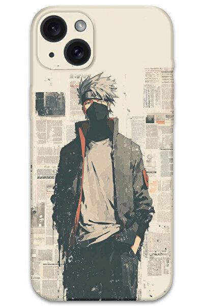 Gramaphone iPhone 15 Plus Uyumlu Anime Desenli Telefon Kılıfı + Ekran Koruyucu - 5878