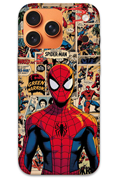 Gramaphone iPhone 17 Pro Max Uyumlu Spiderman Desenli Telefon Kılıfı + Ekran ...