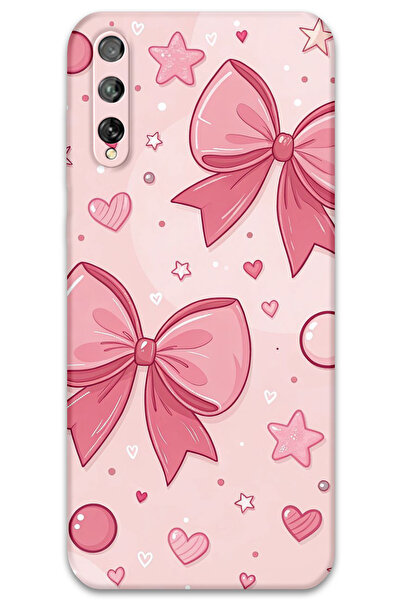 Gramaphone Huawei P Smart S Uyumlu Kurdele Desenli Telefon Kılıfı + Ekran Koruyucu - 5803