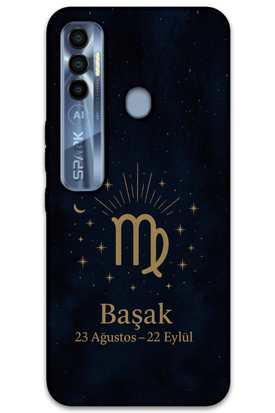 Gramaphone Tecno Spark 7 Pro Compatible Virgo Patterned Phone Case + Screen P...