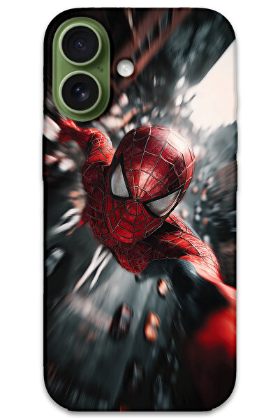 Gramaphone iPhone 17 Uyumlu Spiderman Desenli Telefon Kılıfı + Ekran Koruyucu...