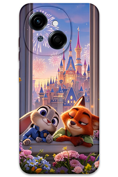 Gramaphone Tecno Spark Go 1 2025 Uyumlu Zootopia Desenli Telefon Kılıfı + Ekr...