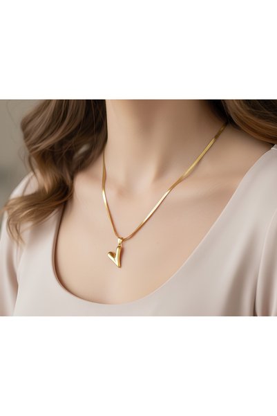BANEDETTA Trend Heart Model Gold Color New Season Steel Necklace