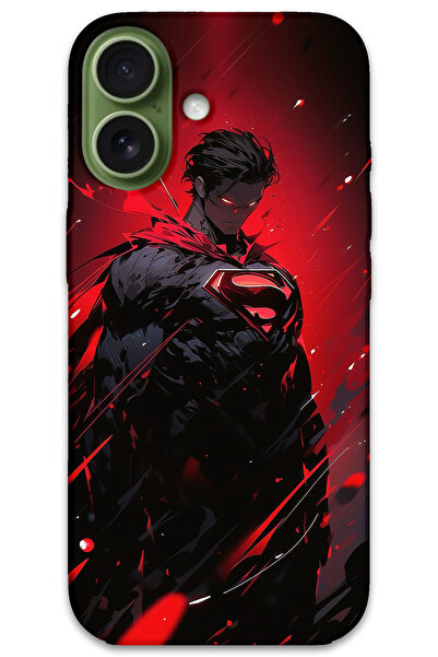 Gramaphone iPhone 17 Uyumlu Superman Desenli Telefon Kılıfı + Ekran Koruyucu ...