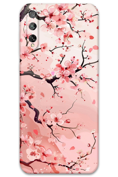 Gramaphone Huawei P Smart S Uyumlu Çiçek Desenli Telefon Kılıfı + Ekran Koruy...