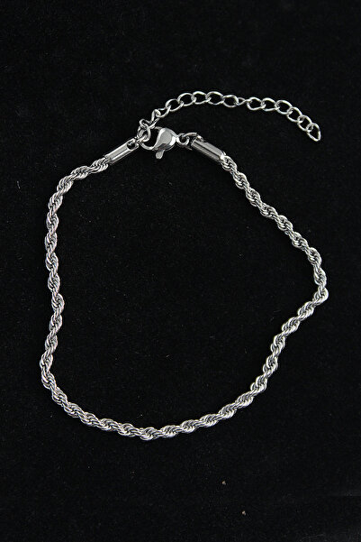 Skygo 316L Steel Twist Model Silver Color Men's Bracelet - Tj-Eb3740