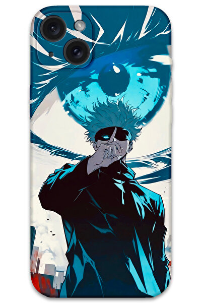 Gramaphone iPhone 15 Plus Uyumlu Anime Desenli Telefon Kılıfı + Ekran Koruyucu - 5904