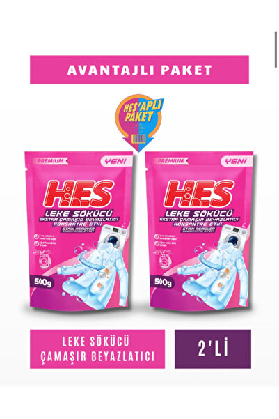 Hes Leke Sökücü ve Çamaşır Beyazlatıcı 500GrX2 Adet