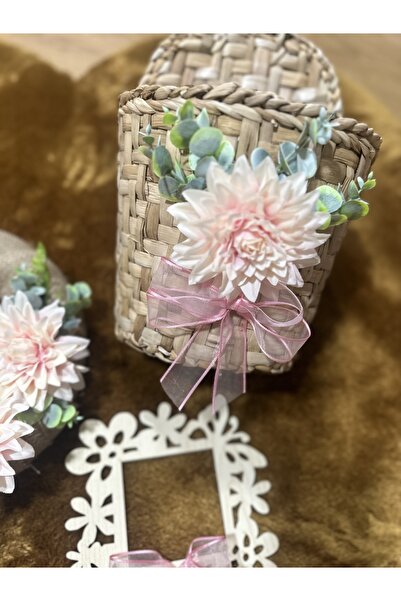 Marrone Ροζ Λουλουδάτο Στολίδι Πόρτας Καλάθι Πόρτας Στολίδι Σετ 3 τεμαχίων