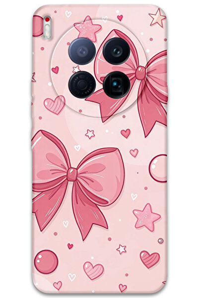 Gramaphone Tecno Camon 40 Premier 5G Uyumlu Kurdele Desenli Telefon Kılıfı + Ekran Koruyucu - 5803