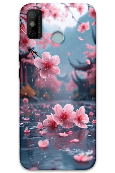 Gramaphone Tecno Spark 6 Go Compatible Flower Pattern Phone Case + Screen Pro...