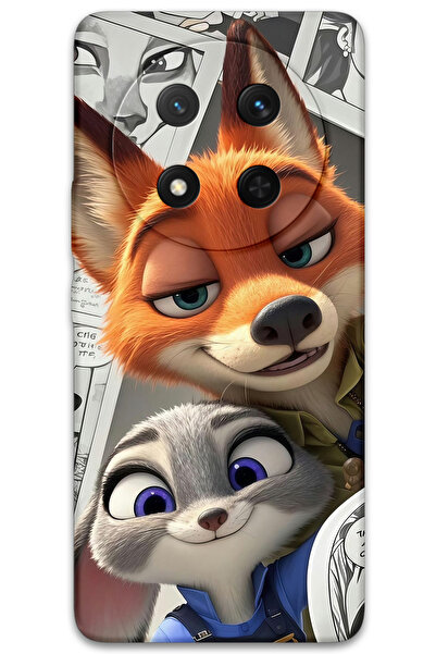 Gramaphone Honor Magic 7 Lite Uyumlu Zootopia Desenli Telefon Kılıfı + Ekran ...