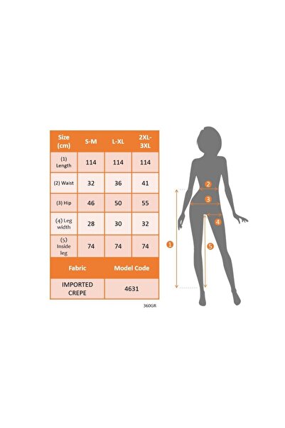 JANES Women's High Waist Buttoned Wide Leg Imported Crepe Trousers