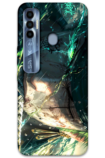 Gramaphone Tecno Spark 7 Pro Compatible Anime Patterned Phone Case + Screen P...