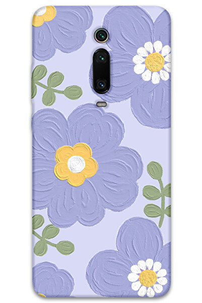 Gramaphone Xiaomi Mi 9T Uyumlu Çiçek Desenli Telefon Kılıfı + Ekran Koruyucu ...
