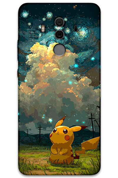 Gramaphone Huawei Mate 10 Pro Uyumlu Pikacu Desenli Telefon Kılıfı + Ekran Koruyucu - 5940