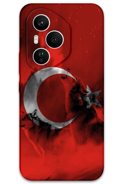 Gramaphone Honor 400 Pro Compatible Turkish Flag Patterned Phone Case + Scree...