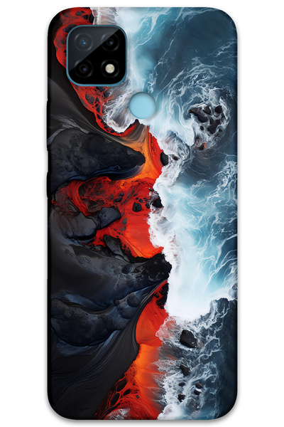 Gramaphone Realme C21 Compatible Marble Pattern Phone Case + Screen Protector...