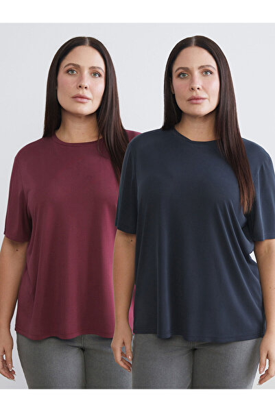 LC Waikiki Plus Size Crew Neck Women's T-Shirt