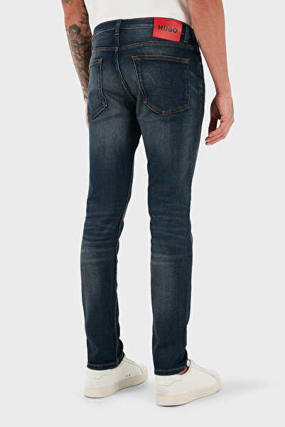 HUGO Streç Pamuklu Slim Fit Normal Bel Dar Paça Jeans Erkek KOT PANTOLON 50547248 425