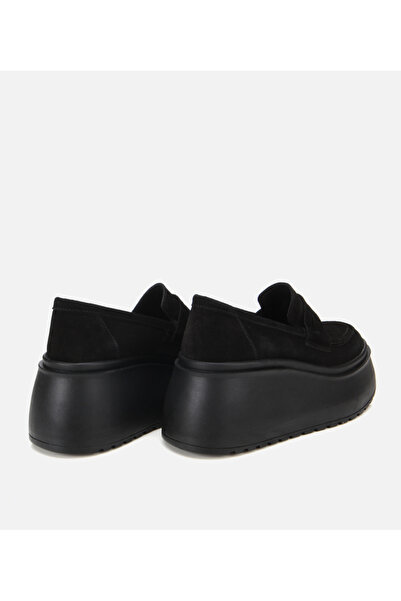 Hotiç Kadın Süet Deri Siyah Dolgu Topuklu Günlük Loafer