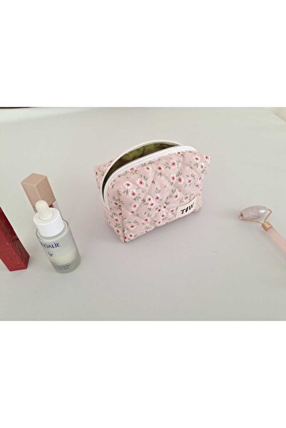 TALL WAY حقيبة أحمر شفاه زهرية وردية مقرمشة - حجم صغير